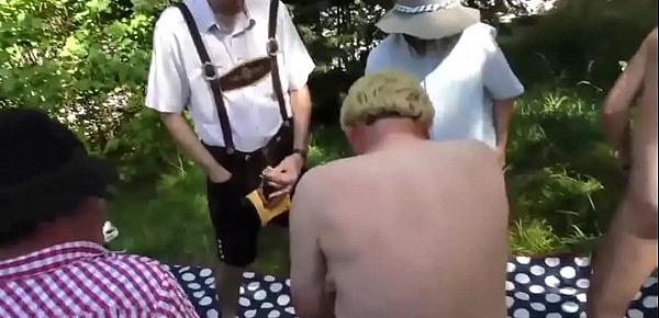  Real Outdoor Oktoberfest Group Orgy